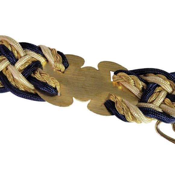 Vintage Women's Belt Woven Braided Fabric 34" - Picture 5 of 11